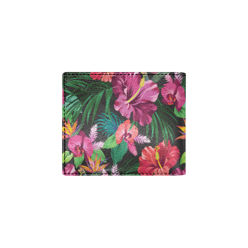 Hawaiian Flower Hibiscus tropical Men's ID Card Wallet