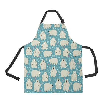 Bear Pattern Print Design BE04 Apron with Pocket