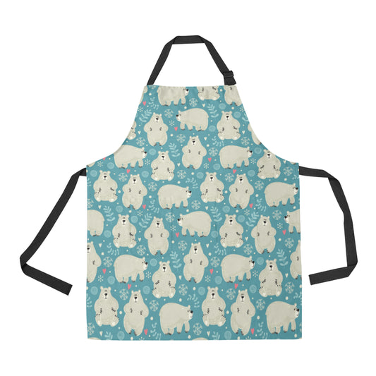 Bear Pattern Print Design BE04 Apron with Pocket