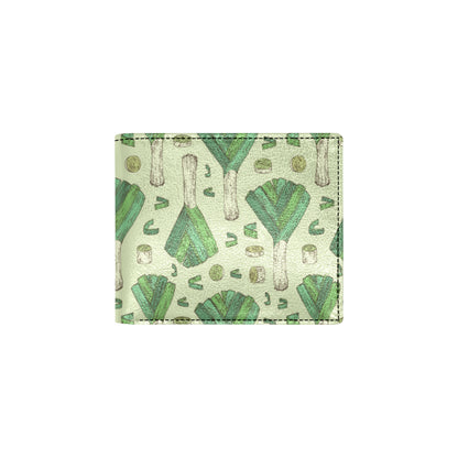Leek Pattern Print Design 04 Men's ID Card Wallet