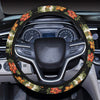 Hawaiian Flower Hula Hibiscus Print Steering Wheel Cover with Elastic Edge