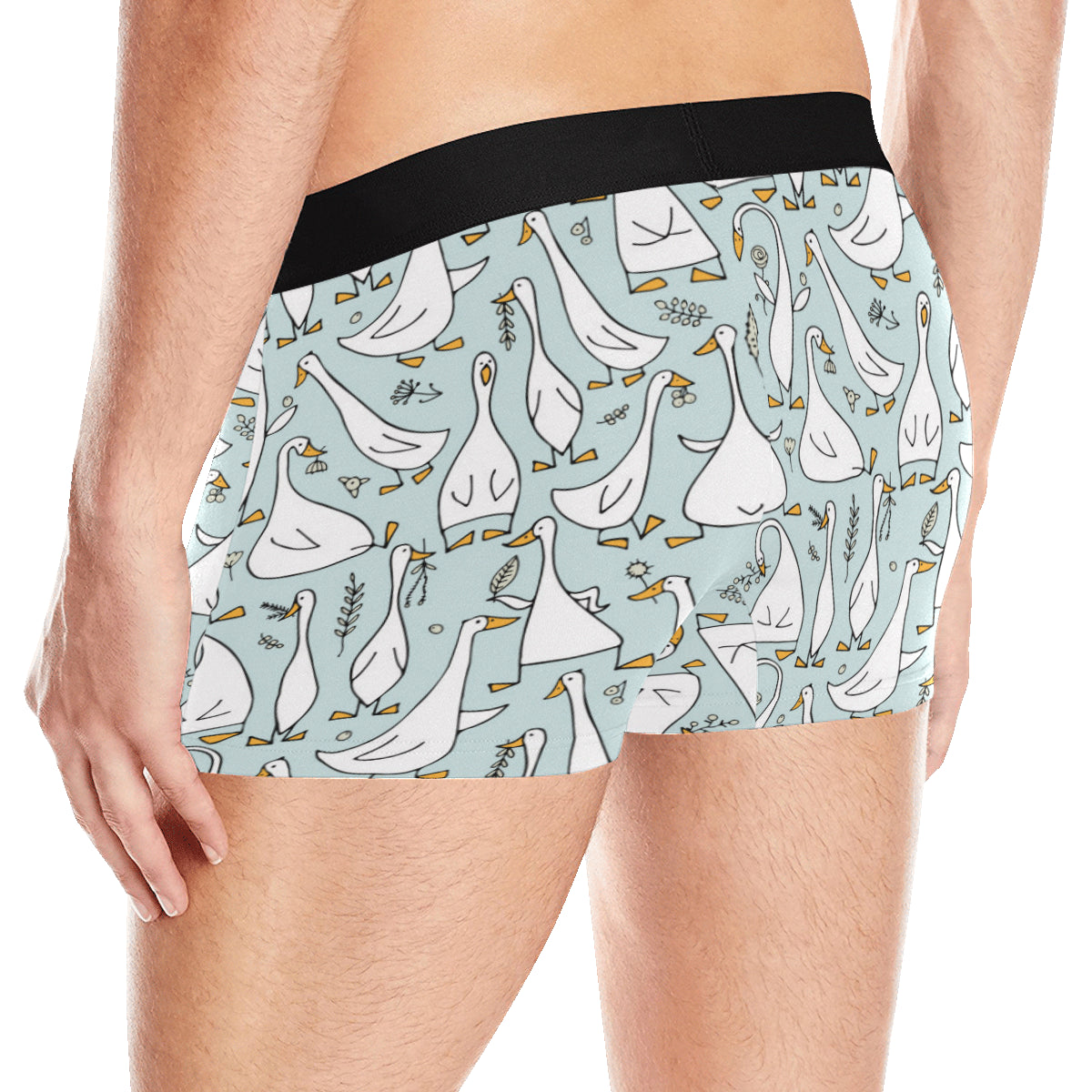 Goose Pattern Print Design 03 Men's Boxer Briefs