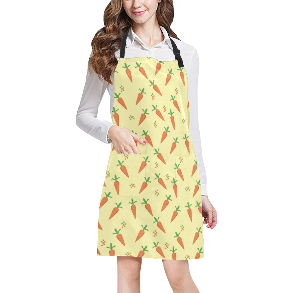 Carrot Pattern Print Design 04 Apron with Pocket