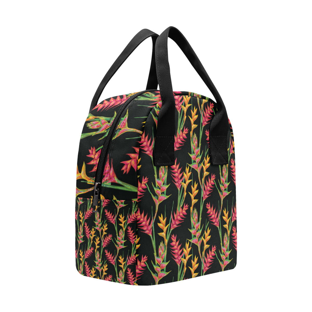 Heliconia Pattern Print Design HL01 Insulated Lunch Bag