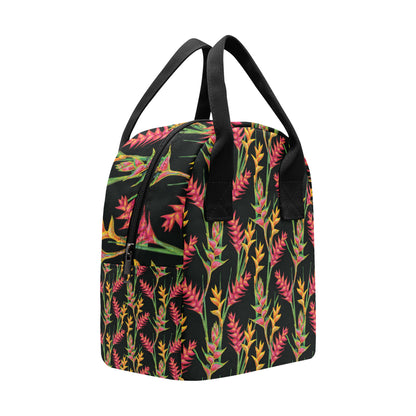 Heliconia Pattern Print Design HL01 Insulated Lunch Bag