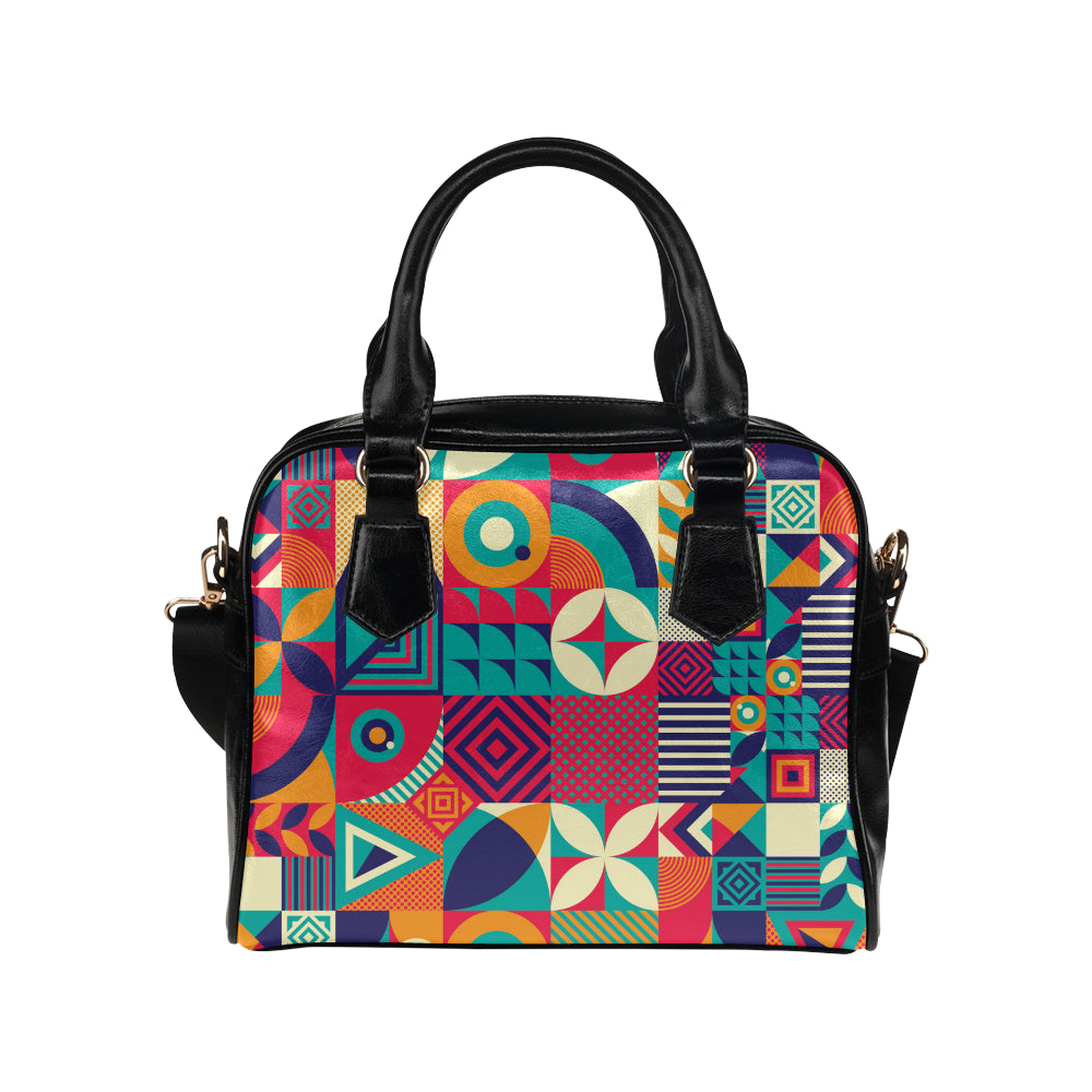 Mosaic Pattern Print Design 03 Shoulder Handbag