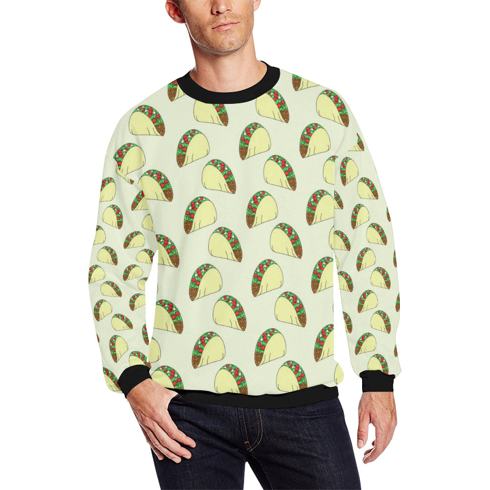 Taco Pattern Print Design TC05 Men Long Sleeve Sweatshirt