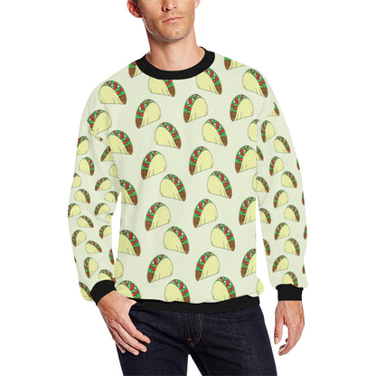 Taco Pattern Print Design TC05 Men Long Sleeve Sweatshirt