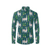 Llama Cactus Pattern Print Design 013 Men's Long Sleeve Shirt