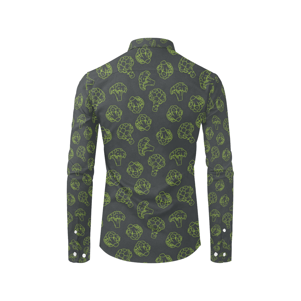 Broccoli Pattern Print Design 01 Men's Long Sleeve Shirt