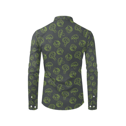 Broccoli Pattern Print Design 01 Men's Long Sleeve Shirt