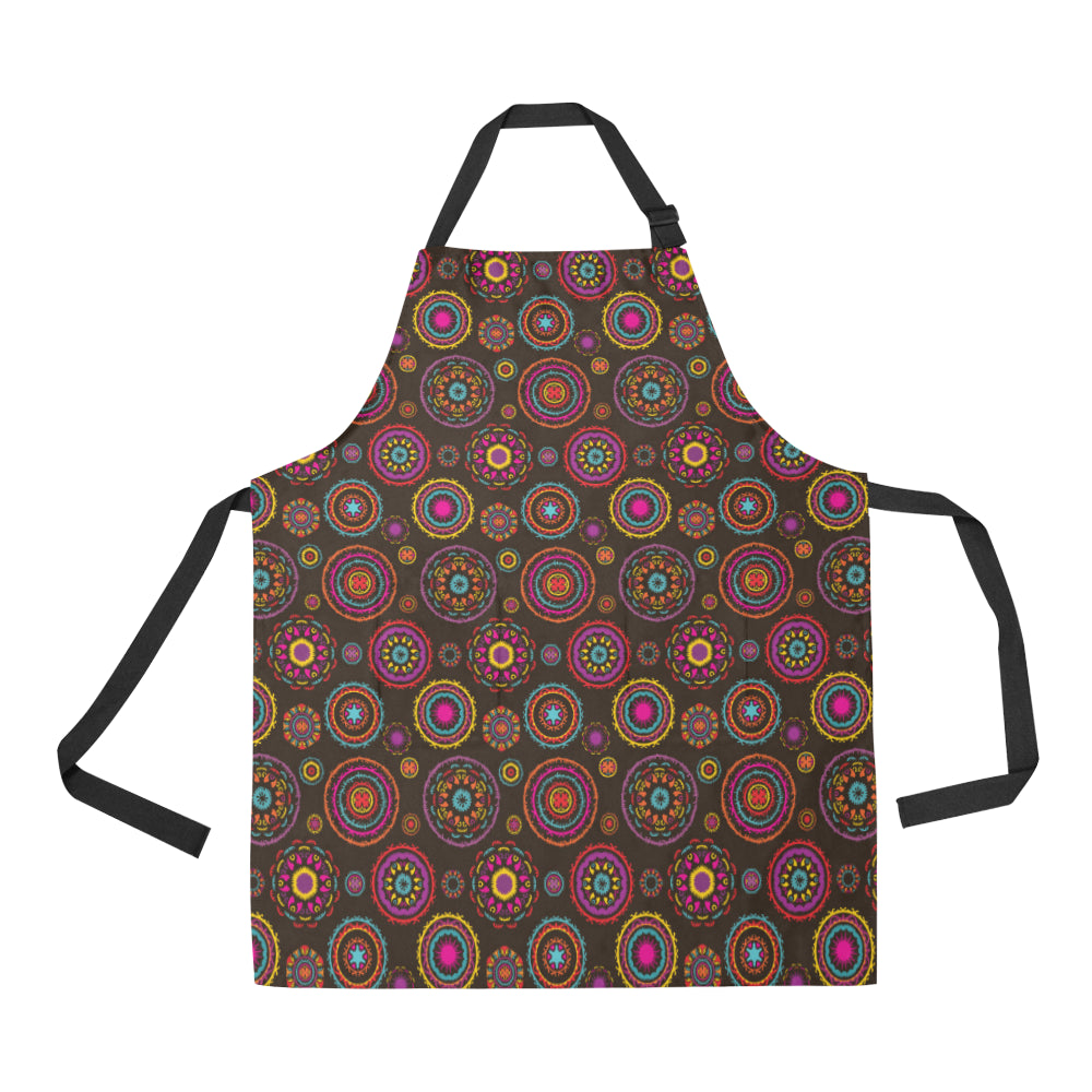 Bohemian Pattern Print Design 01 Apron with Pocket