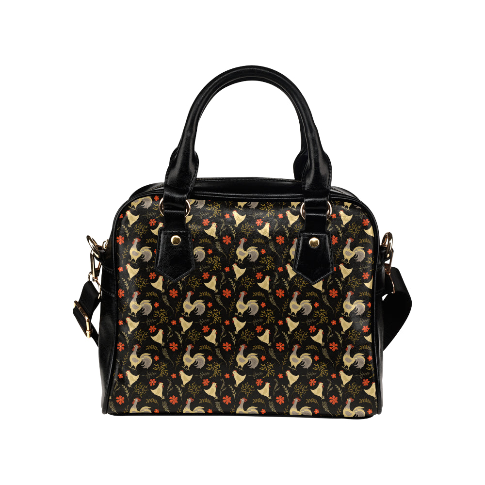 Chicken Pattern Print Design 04 Shoulder Handbag