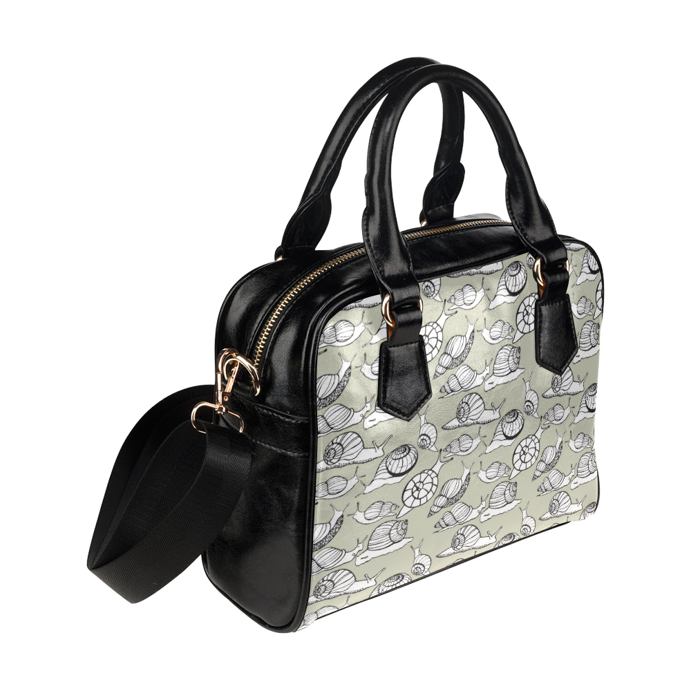 Snail Pattern Print Design 03 Shoulder Handbag
