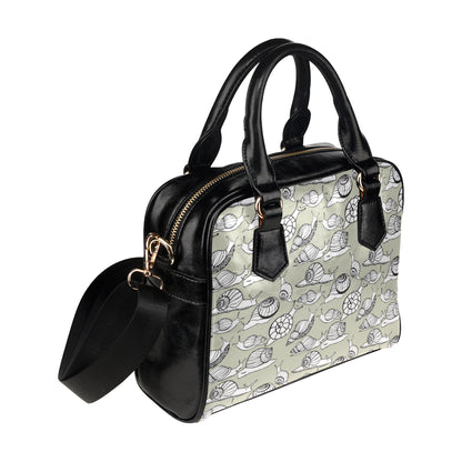 Snail Pattern Print Design 03 Shoulder Handbag