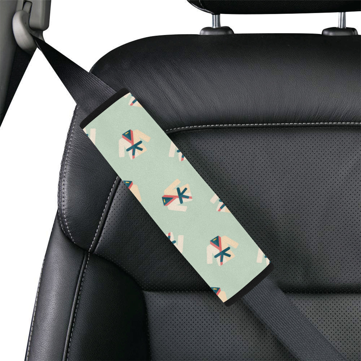 Karate Pattern Print Design 02 Car Seat Belt Cover