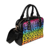 Rainbow Leopard Pattern Print Design A01 Shoulder Handbag