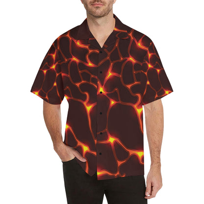 Lava Pattern Print Design 02 Men's Hawaiian Shirt