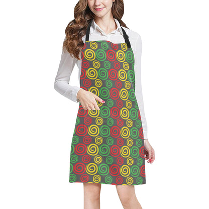 Rastafarian Pattern Print Design A05 Apron with Pocket