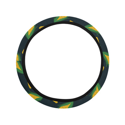 Corn Pattern Print Design 02 Steering Wheel Cover with Elastic Edge