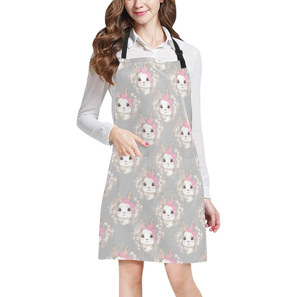 Rabbit Pattern Print Design RB07 Apron with Pocket