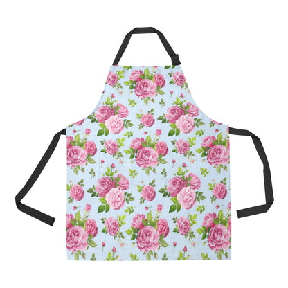 Rose Pink Pattern Print Design RO08 Apron with Pocket