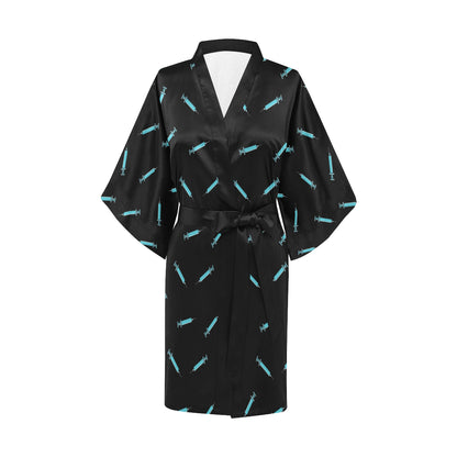 Phlebotomist Pattern Print Design A04 Women's Short Kimono
