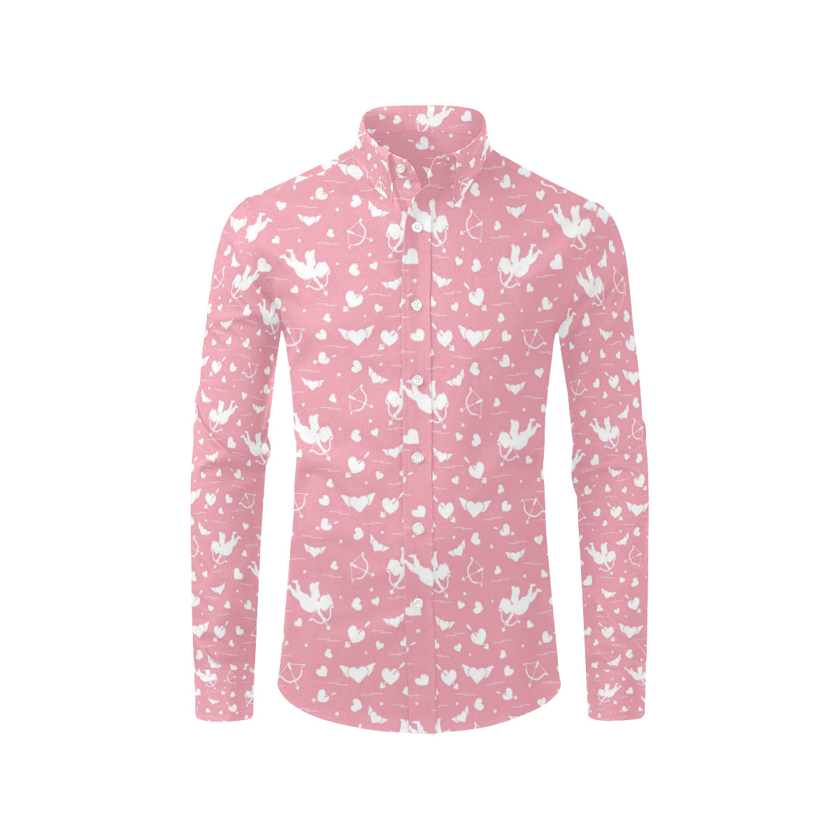 Cupid Pattern Print Design 03 Men's Long Sleeve Shirt