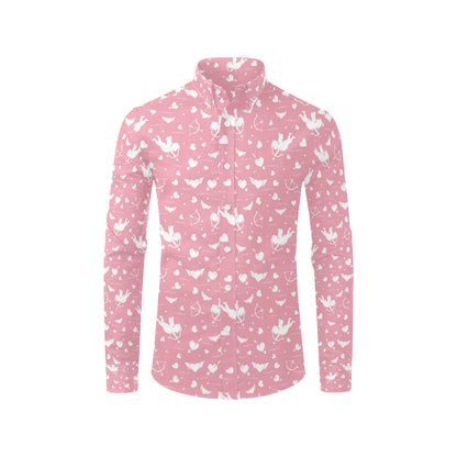 Cupid Pattern Print Design 03 Men's Long Sleeve Shirt