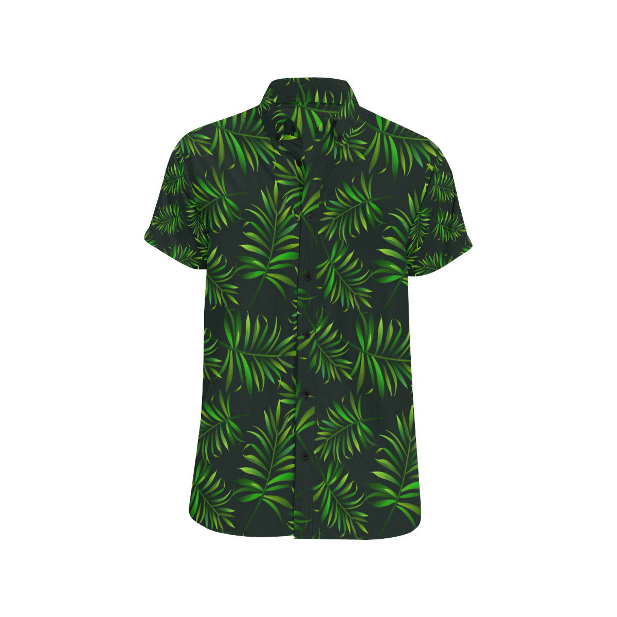 Rainforest Pattern Print Design RF03 Men's Short Sleeve Button Up Shirt