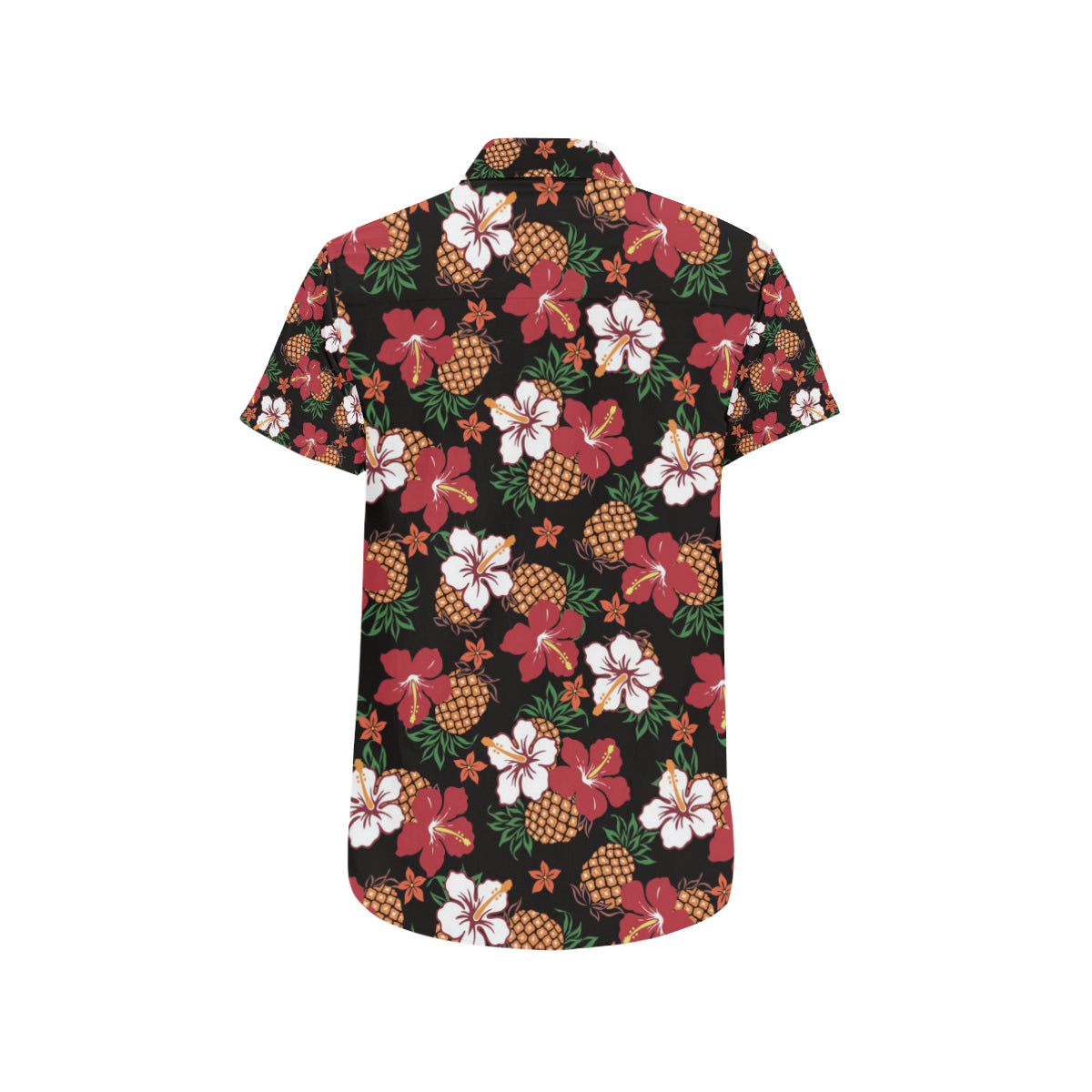 Hawaiian Themed Pattern Print Design H013 Men's Short Sleeve Button Up Shirt