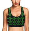 Celtic Knot Green Neon Design Sports Bra