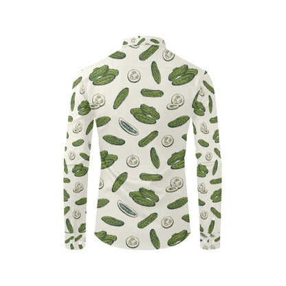 Cucumber Pattern Print Design CC05 Men's Long Sleeve Shirt