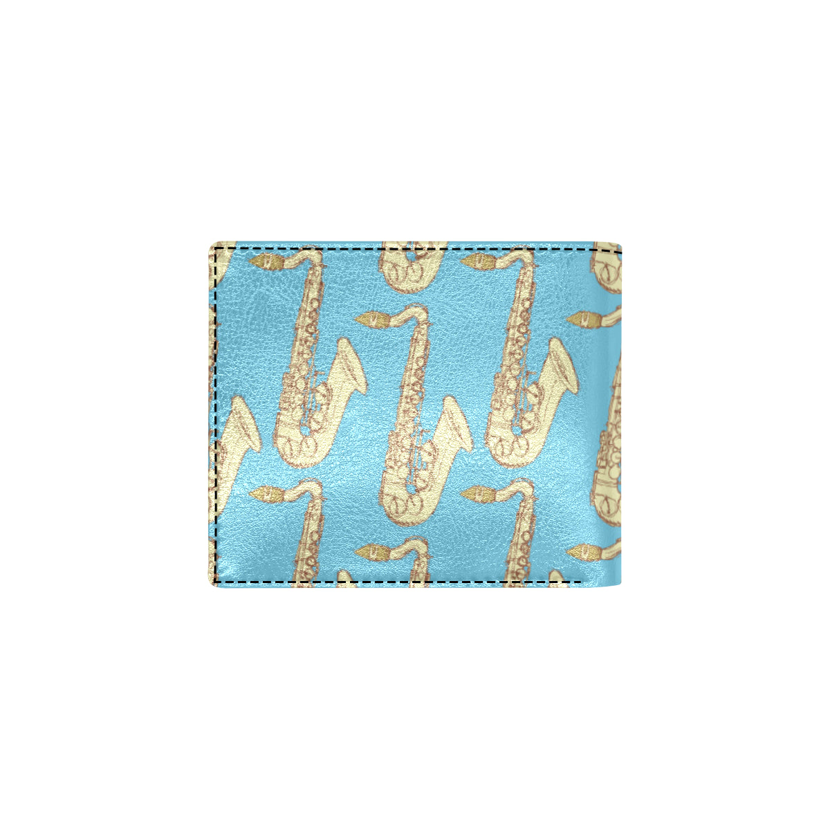 Saxophone Pattern Print Design 03 Men's ID Card Wallet