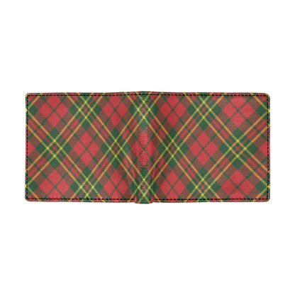 Plaid Holiday Pattern Print Design A01 Men's ID Card Wallet