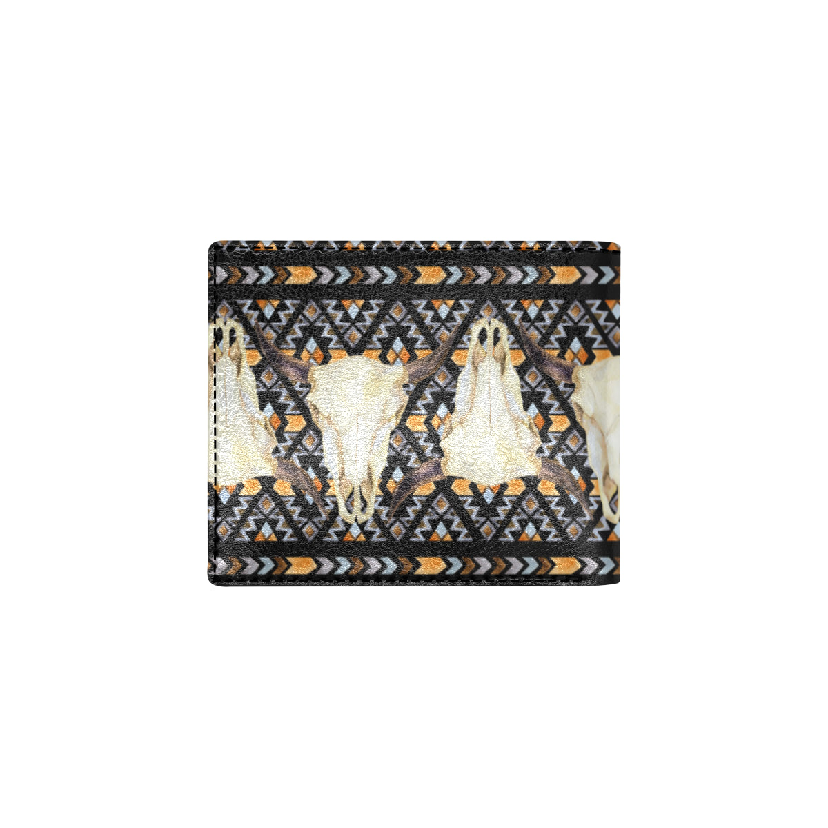 Buffalo Head Pattern Print Design 03 Men's ID Card Wallet