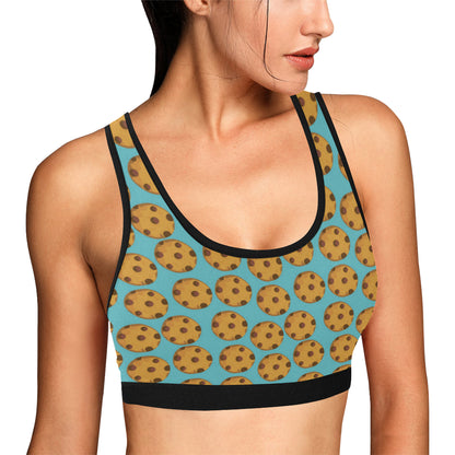 Cookie Pattern Print Design 01 Sports Bra
