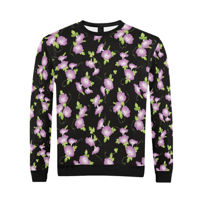 Morning Glory Pattern Print Design MG02 Men Long Sleeve Sweatshirt
