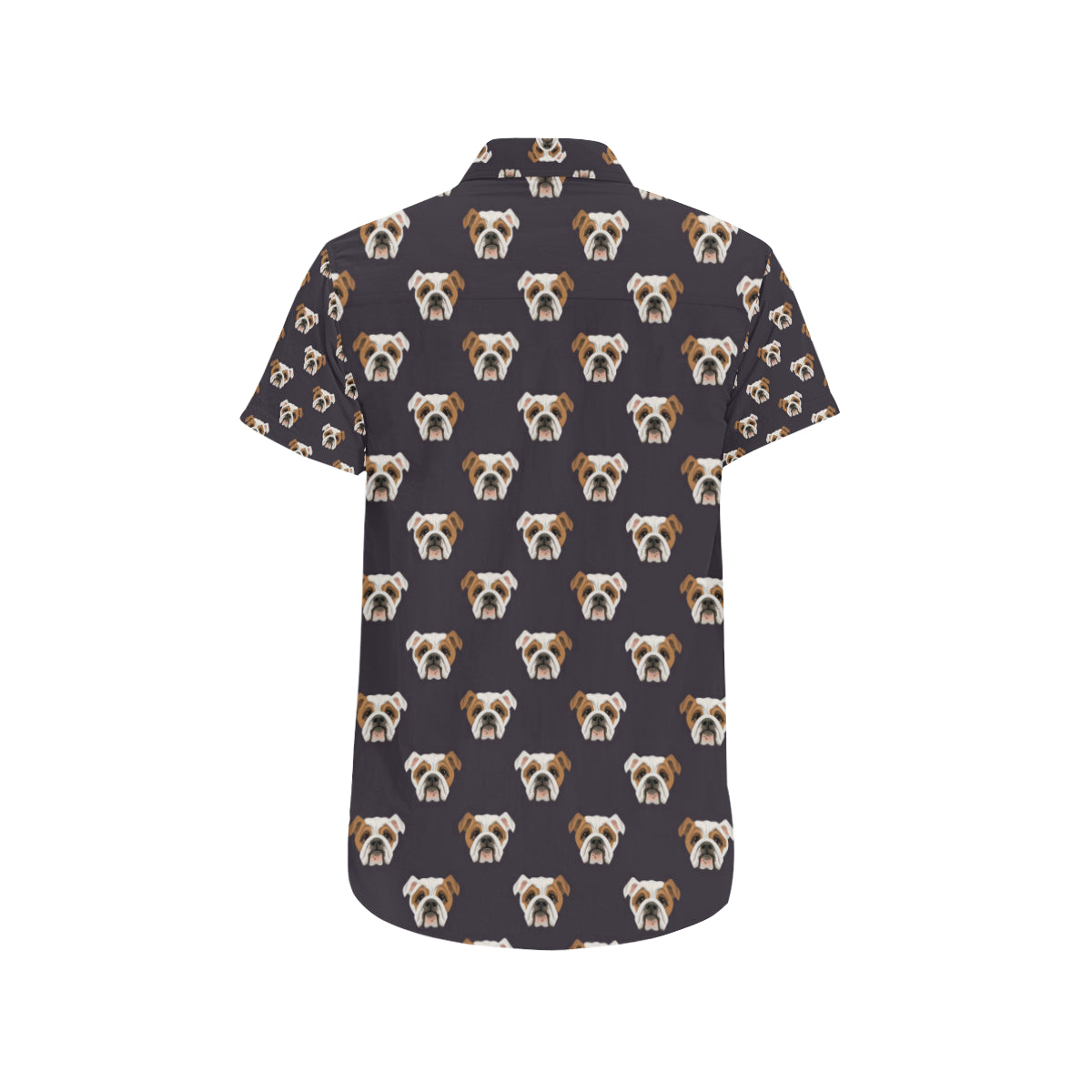 Bulldogs Pattern Print Design 03 Men's Short Sleeve Button Up Shirt