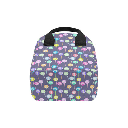 Lollipop Pattern Print Design LL03 Insulated Lunch Bag