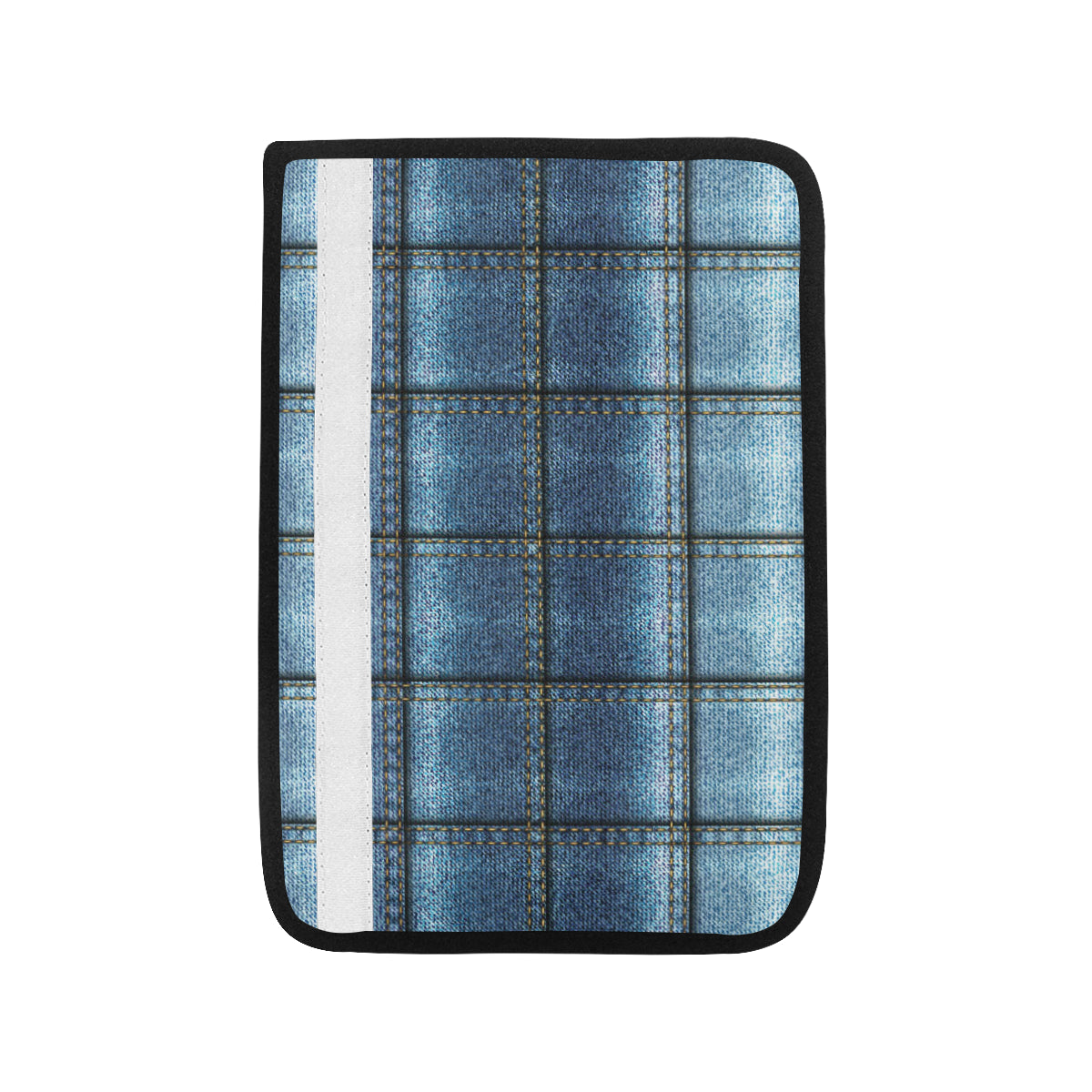 Jean Patchwork Pattern Print Design 02 Car Seat Belt Cover
