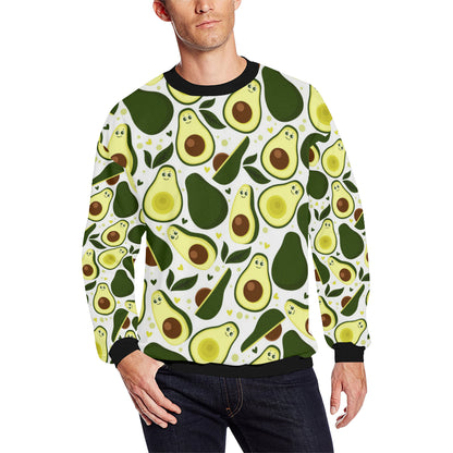 Avocado Pattern Print Design AC06 Men Long Sleeve Sweatshirt