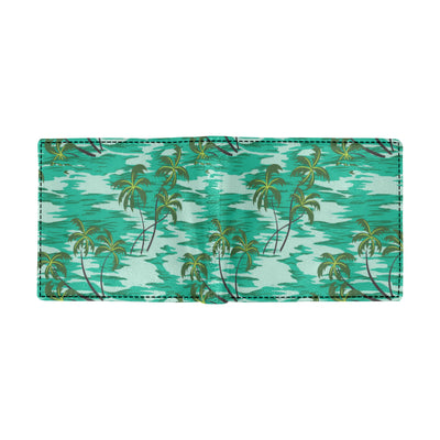Palm Tree Pattern Print Design A01 Men's ID Card Wallet