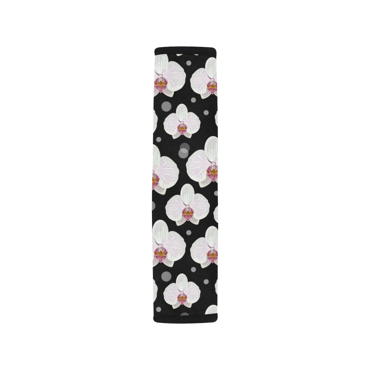 Orchid White Pattern Print Design OR09 Car Seat Belt Cover
