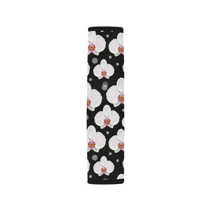 Orchid White Pattern Print Design OR09 Car Seat Belt Cover