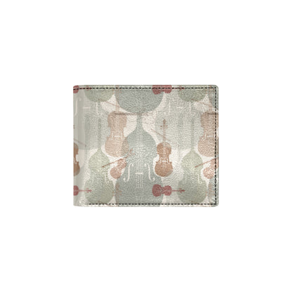 Violin Pattern Print Design 01 Men's ID Card Wallet