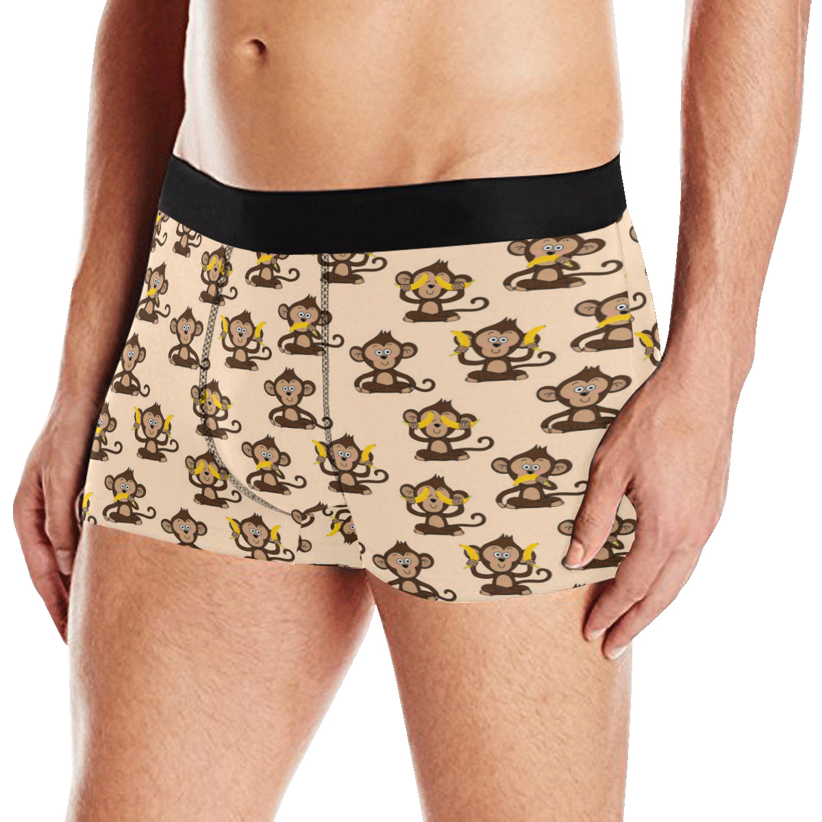 Monkey Pattern Print Design 03 Men's Boxer Briefs