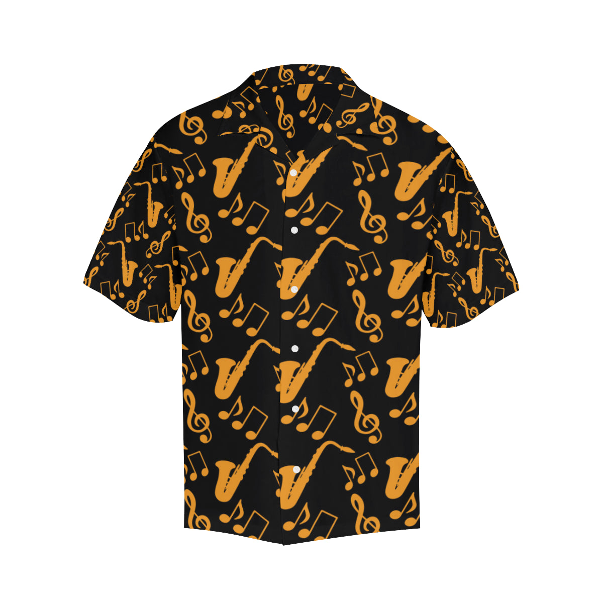 Saxophone Pattern Print Design 02 Men's Hawaiian Shirt