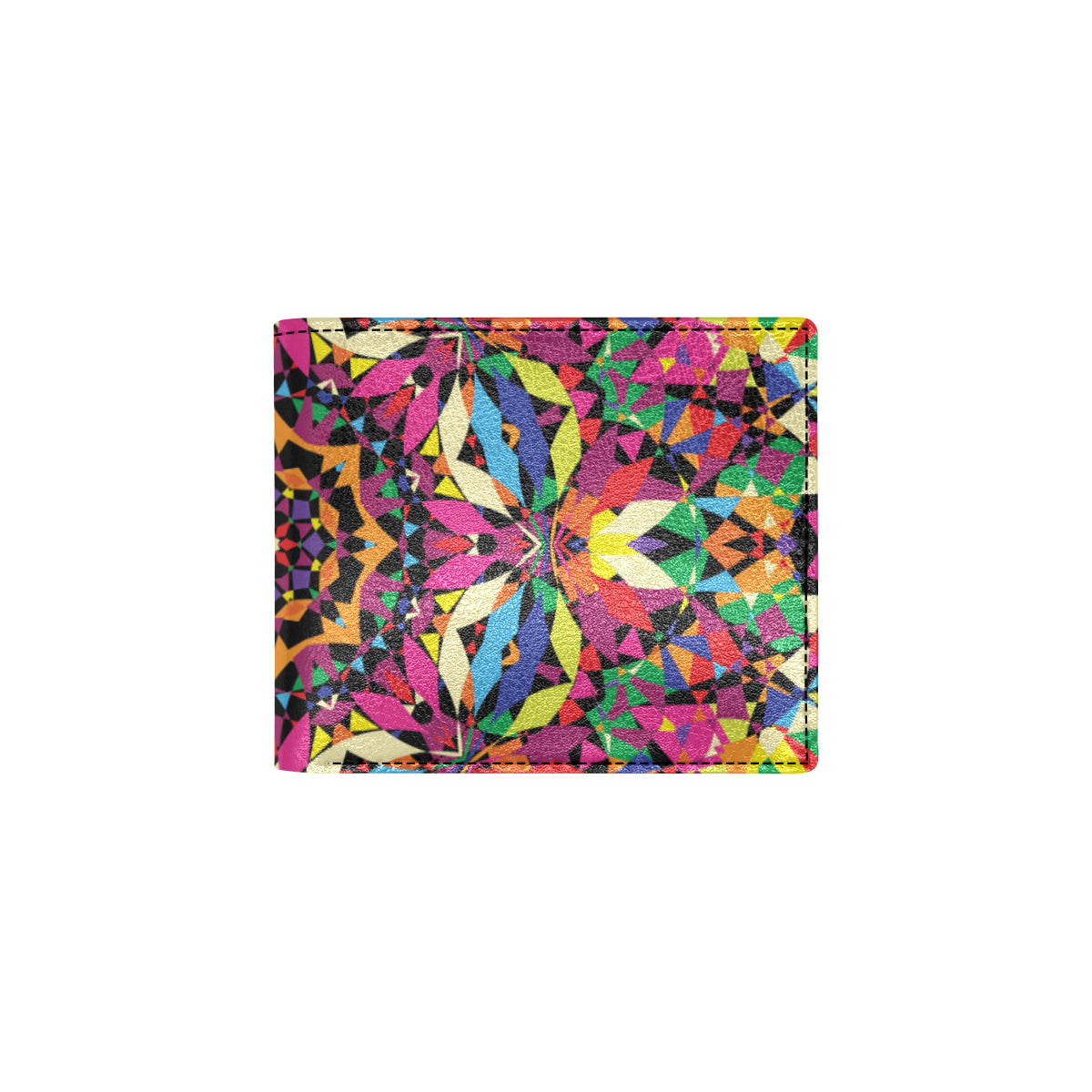 Kaleidoscope Pattern Print Design 02 Men's ID Card Wallet