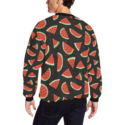Watermelon Pattern Print Design WM09 Men Long Sleeve Sweatshirt
